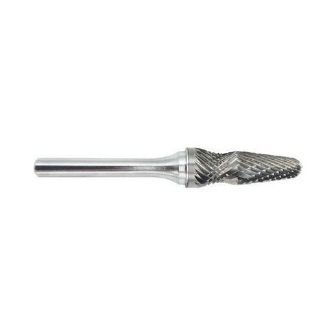 Solid Carbide Bur, Radius Shape Cylinder, Ball-Nosed Cone Ø 12.7x35mm, Z3
