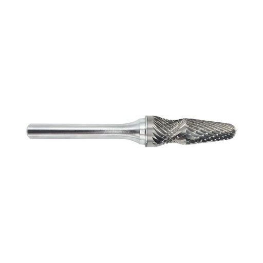 Solid Carbide Bur, Radius Shape Cylinder, Ball-Nosed Cone Ø 12.7x35mm, Z3