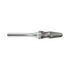 Solid Carbide Bur, Radius Shape Cylinder, Ball-Nosed Cone Ø 12.7x35mm, Z3