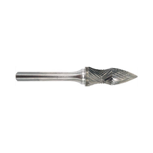 Solid Carbide Bur, Radius Shape Cylinder, Pointed Tree Ø 12.7x35mm, Z3