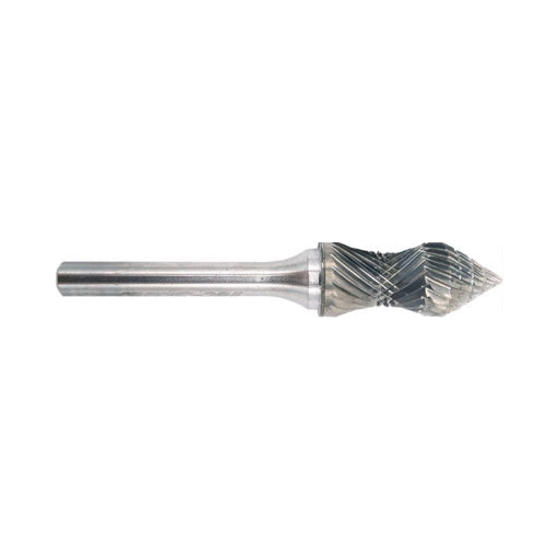 Solid Carbide Bur, Radius Shape Cylinder, Taper 60° Ø 12.7x31mm, Z3