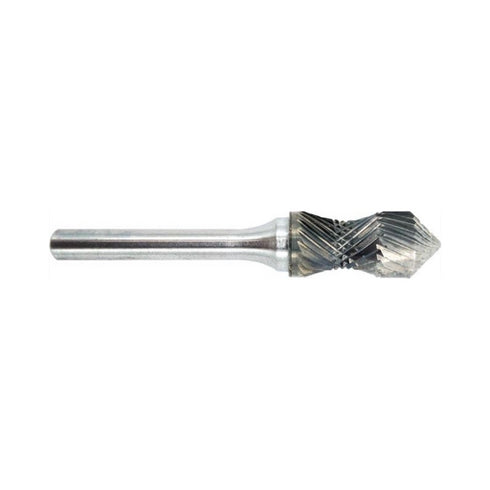 Solid Carbide Bur, Radius Shape Cylinder, Taper 90° Ø 12.7x28mm, Z3