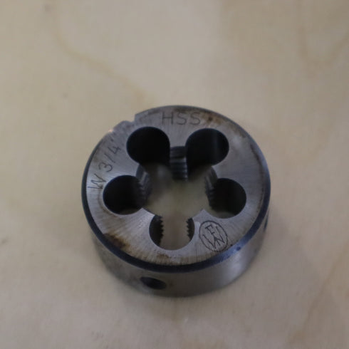 Solid Circular Threading Die Whitworth W 3/4" (BSW) HSS WF