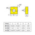 Square Turning Insert SNMG 120408-EF, ZCC CT Dimensions