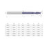 Super-Extra Long Coated Carbide Two-Flute End Mills Dimensions
