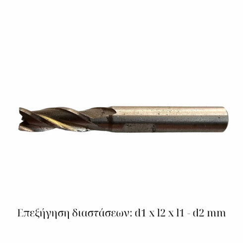 Titex Plus Cobalt HSS-E 3F End Mill with Weldon Shank