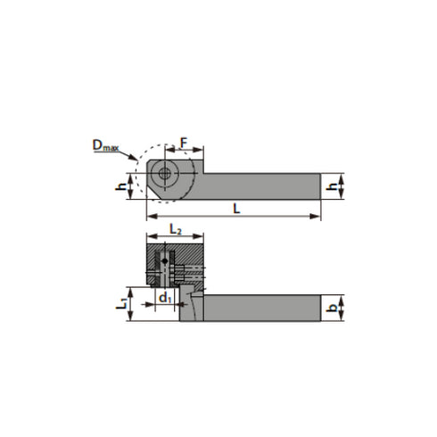 Universal tool holder 90° Dimensions