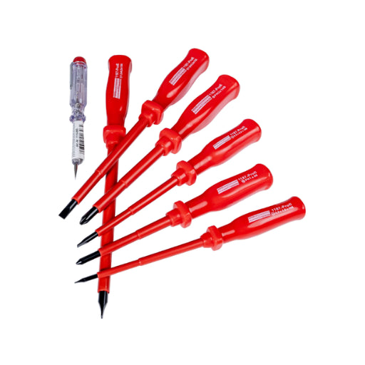 VDE-GS Insulated Screwdriver Set 8pcs, CR-V Blades, 10-Year Warranty