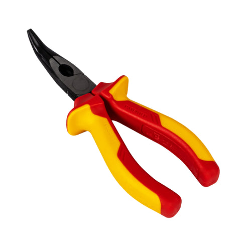 VDE Straight Long Nose Pliers 8" (200mm) Cr-V TÜV/GS