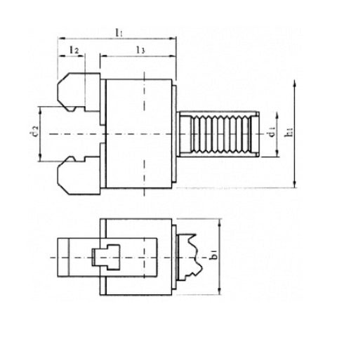VDI Bar Puller Toolholder Dimensions