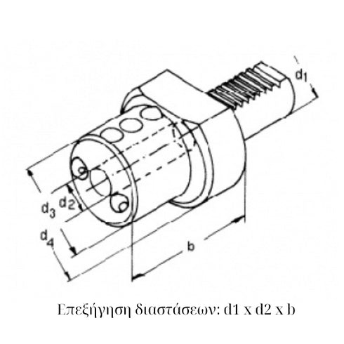 VDI E2 Toolholder for Internal Turning Toolholders Dimensions
