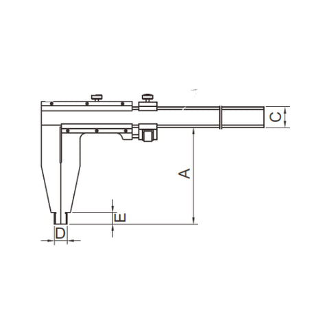 Vernier Caliper with O.D. & I.D. Jaws – with fine adjustment dimensions