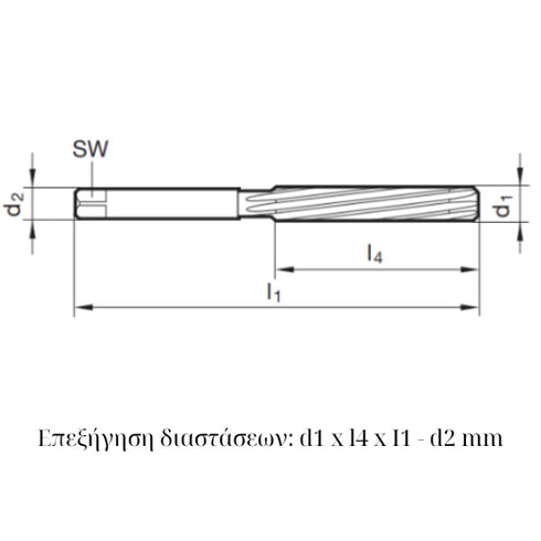 Αλεζουάρ χειρός HSS DIN206, 72610