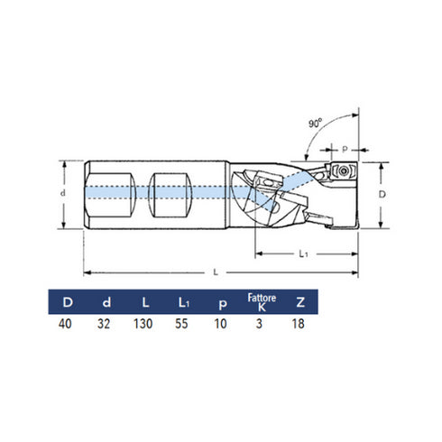 helical endmill Φ40